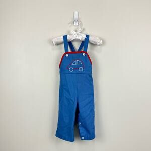 Vintage Blue Car Overalls 6-9 Months